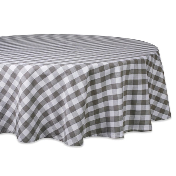 Fastfood 70 in. Tablecloth Checkers - Gray & White FA1582916 - main